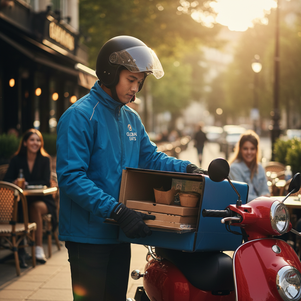 bike food delivery boy